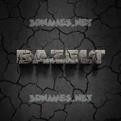 bazelt in Cracked Stone style - 3D name wallpaper