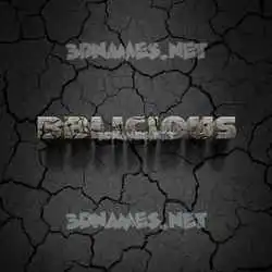bblicious in Cracked Stone style - 3D name wallpaper