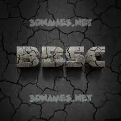 bbsc in Cracked Stone style - 3D name wallpaper