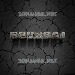 bbubbaj in Cracked Stone style - 3D name wallpaper