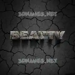 beatty in Cracked Stone style - 3D name wallpaper