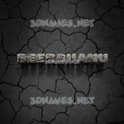 beerbhanu in Cracked Stone style - 3D name wallpaper