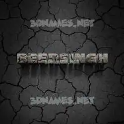 beersingh in Cracked Stone style - 3D name wallpaper