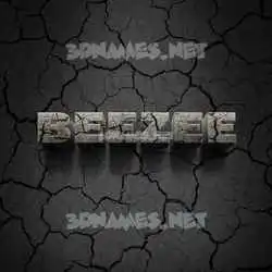 beezee in Cracked Stone style - 3D name wallpaper