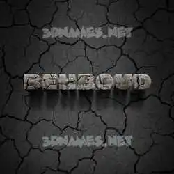 behboud in Cracked Stone style - 3D name wallpaper