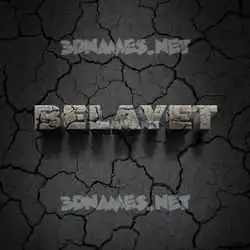 belayet in Cracked Stone style - 3D name wallpaper