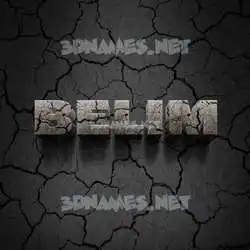 belim in Cracked Stone style - 3D name wallpaper