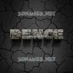bence in Cracked Stone style - 3D name wallpaper