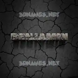 benjamin in Cracked Stone style - 3D name wallpaper