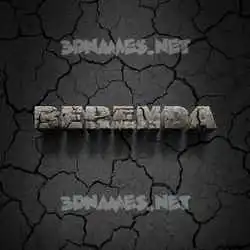 berenda in Cracked Stone style - 3D name wallpaper