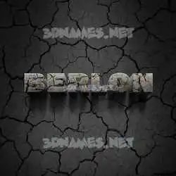 berlon in Cracked Stone style - 3D name wallpaper