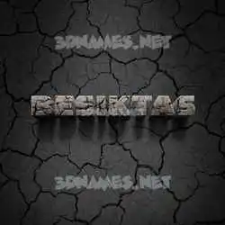 besiktas in Cracked Stone style - 3D name wallpaper