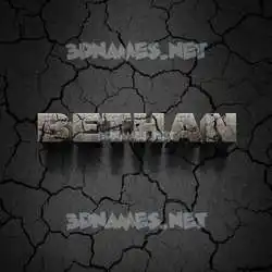 bethan in Cracked Stone style - 3D name wallpaper