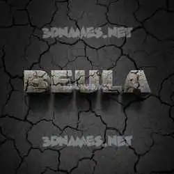 beula in Cracked Stone style - 3D name wallpaper