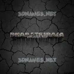 bharathiraja in Cracked Stone style - 3D name wallpaper