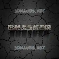 bhasker in Cracked Stone style - 3D name wallpaper
