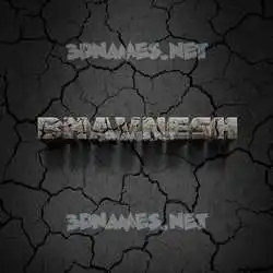 bhavnesh in Cracked Stone style - 3D name wallpaper