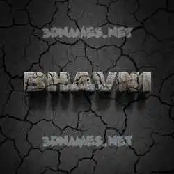 bhavni in Cracked Stone style - 3D name wallpaper