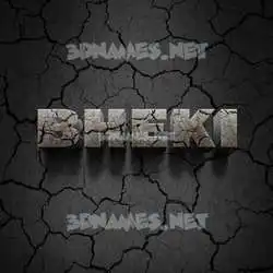 bheki in Cracked Stone style - 3D name wallpaper