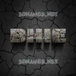 bhie in Cracked Stone style - 3D name wallpaper