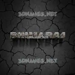 bhimaraj in Cracked Stone style - 3D name wallpaper