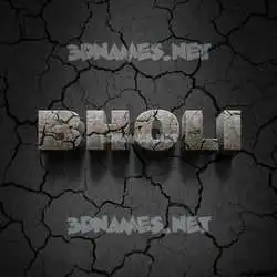 bholi in Cracked Stone style - 3D name wallpaper