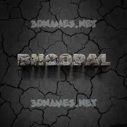 bhoopal in Cracked Stone style - 3D name wallpaper