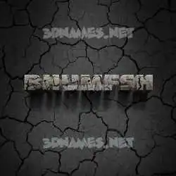 bhumfsh in Cracked Stone style - 3D name wallpaper