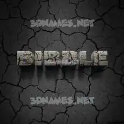 bibble in Cracked Stone style - 3D name wallpaper