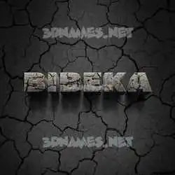 bibeka in Cracked Stone style - 3D name wallpaper