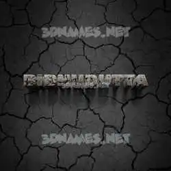 bibhudutta in Cracked Stone style - 3D name wallpaper