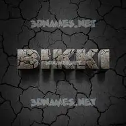 bikki in Cracked Stone style - 3D name wallpaper