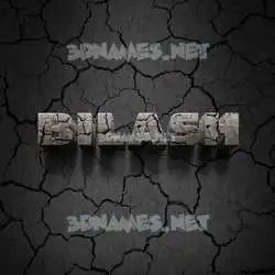 bilash in Cracked Stone style - 3D name wallpaper