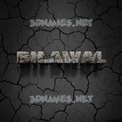 bilawal in Cracked Stone style - 3D name wallpaper