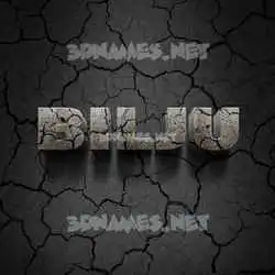 bilju in Cracked Stone style - 3D name wallpaper