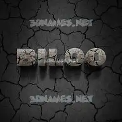 biloo in Cracked Stone style - 3D name wallpaper