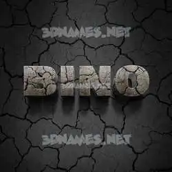 bino in Cracked Stone style - 3D name wallpaper