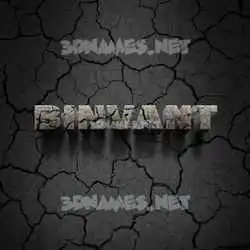 binvant in Cracked Stone style - 3D name wallpaper
