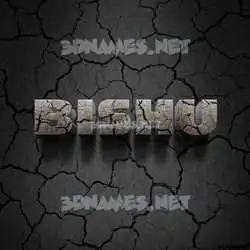 bishu in Cracked Stone style - 3D name wallpaper