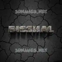 bisshal in Cracked Stone style - 3D name wallpaper