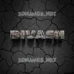 bivash in Cracked Stone style - 3D name wallpaper