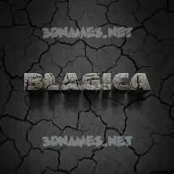 blagica in Cracked Stone style - 3D name wallpaper