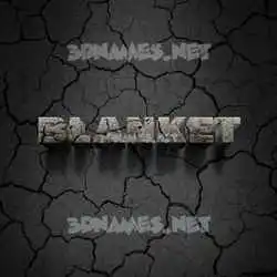 blanket in Cracked Stone style - 3D name wallpaper