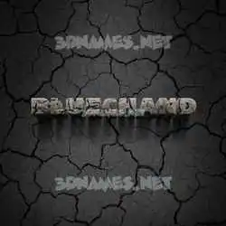 bluechand in Cracked Stone style - 3D name wallpaper