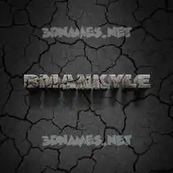 bmankyle in Cracked Stone style - 3D name wallpaper