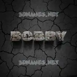 bobby in Cracked Stone style - 3D name wallpaper