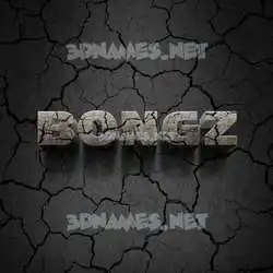 bongz in Cracked Stone style - 3D name wallpaper