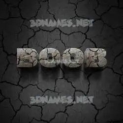 boob in Cracked Stone style - 3D name wallpaper