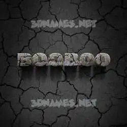 booboo in Cracked Stone style - 3D name wallpaper