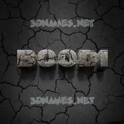 boodi in Cracked Stone style - 3D name wallpaper